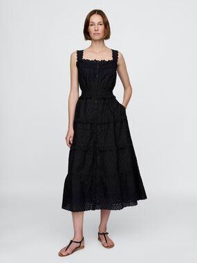 Gap x DOEN Black Eyelet Dress